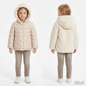 Reversible Winter Coat for Toddler girl - size 3T - 0025